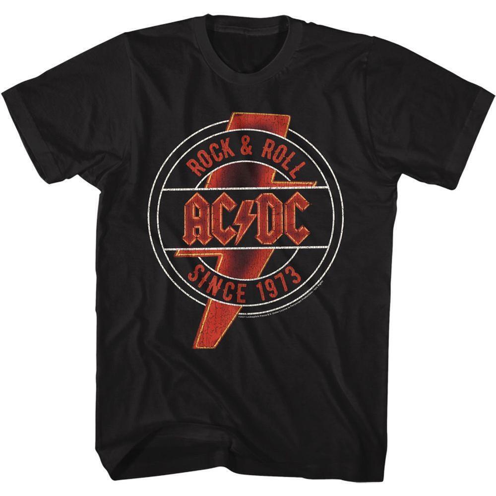 Acdc Red And Yellow Neon Black Adult T Shirt